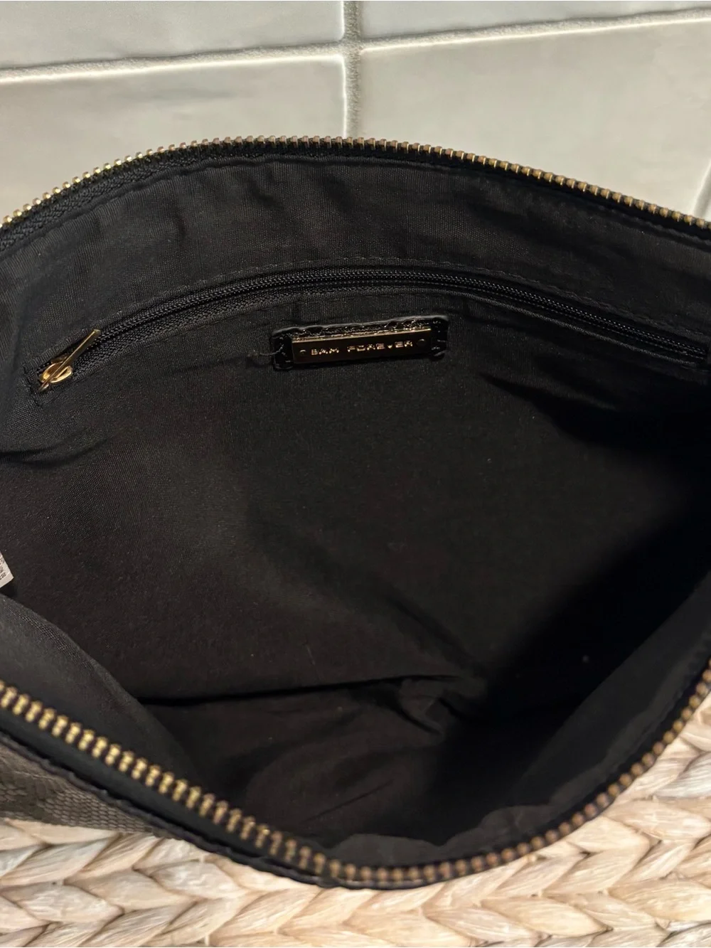 Faux Snake Skin Clutch
